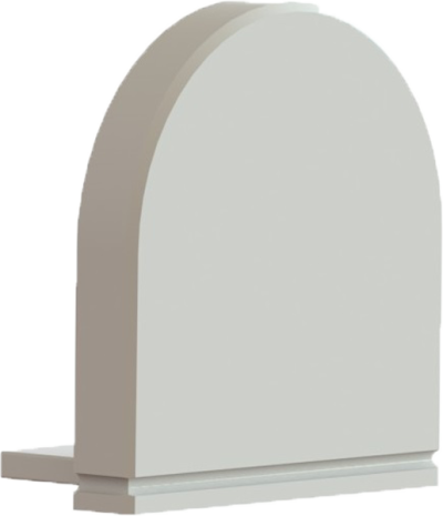 Embout de fermeture rond plastifié, Endcap-R 62381