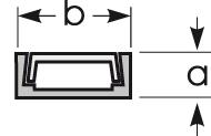 Zeichnung - Aluminium profil de U pour bandes LED, TRACK-U 15,2/6/T13I