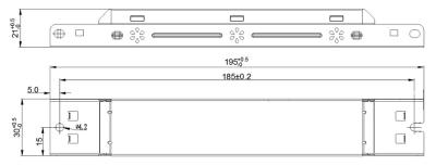 Zeichnung - Driver for DC-LED lamps and modules, DRIVER 40W/200-350mA IP20