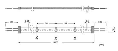 Zeichnung - LED Star Strip 800 Waterproof, LED STRIP 800 S 965/24V/IP67 5M