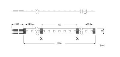 Zeichnung - LED Star Strip 500 RGB, LED STRIP 500 S RGB/24V 5M
