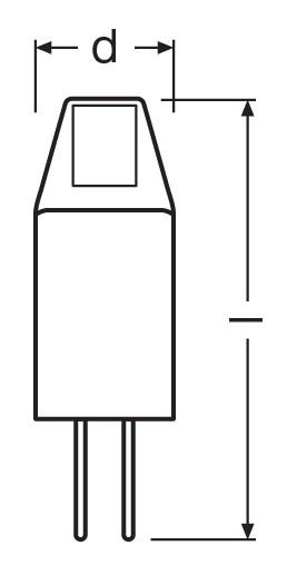 Zeichnung - LED Essence Pin, RL-PIN10 827/C/G4 Micro