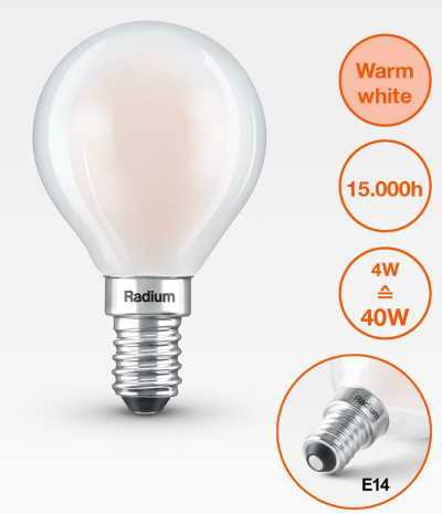 Produktbild - LED Essence Mini-Ball, frosted, RL-D40 827/F/E14