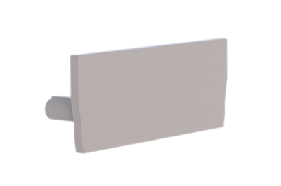 End cap for profile + cover M, Endcap MEDIUM U-profil flat 27/10.5