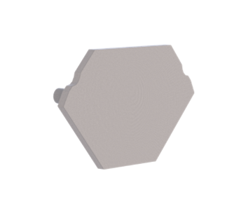 End cap for profile + cover S, Endcap SMALL corner profile 20.9/20.9