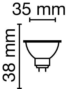 Zeichnung - LED Essence MR11, 35 827/36°/GU4