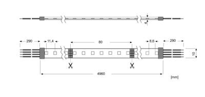 Zeichnung - LED Essence Strip RGB waterproof, RLP-FX 300 47W/RGB/5M/IP65