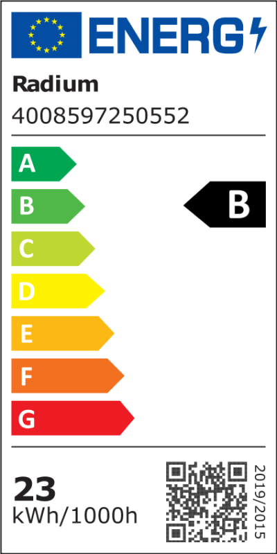 Energielabel - LED Star Tube T8 UO, RL-T8 58 SP UO 865/G13 EM