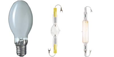 Lampes halogènes aux iodures métalliques avec brûleur en quartz