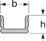 Zeichnung - Aluminium U-Profile, Slim Track-U 14,6/9,2/T14I