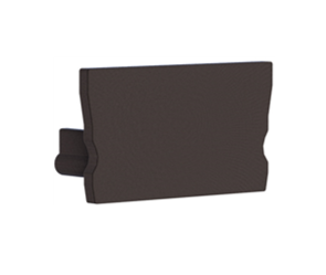 Embout pour profil + couvercle S, Endcap SMALL Profil en U plat 17.3/9.6 noir