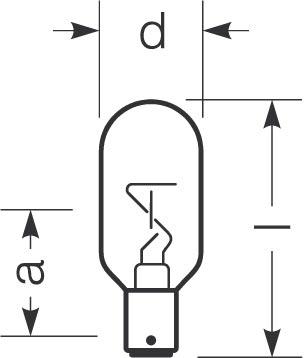 Zeichnung - Lampe de navigation fanal, forme E, SN-T 10W/1212U/12/BAY15D