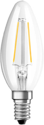 Produktbild - LED Essence Candle, Filament, RL-C25 2,1W/230/C/827/E14 AL