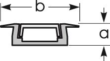 Zeichnung - Aluminium profil de aile pour bandes LED, TRACK-F 22/6/T13I