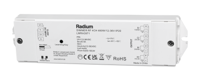 Variateur de télécommande radio, DIMMER RF 4CH 480W/12-36V IP20