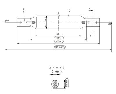 Zeichnung - High Pressure UV Lamps HTC, HTC 2000-329