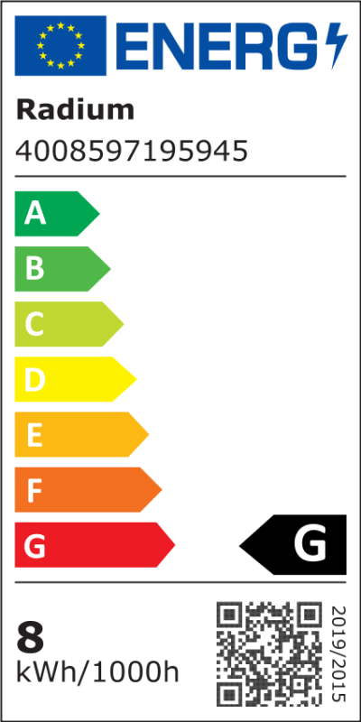 Energielabel - Leuchtstofflampe Standard , NL-T5 8W/640/G5