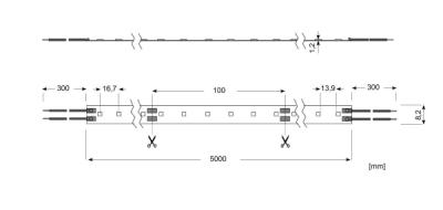 Zeichnung - LED Essence Strip 400, RL-FX 400 21W/830/5M