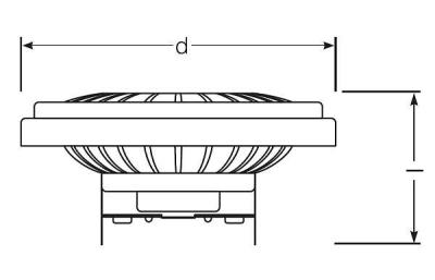 Zeichnung - LED Star 12V-RetroFit, RL AR111 75 DIM 15,5W/12/WFL/927/G53