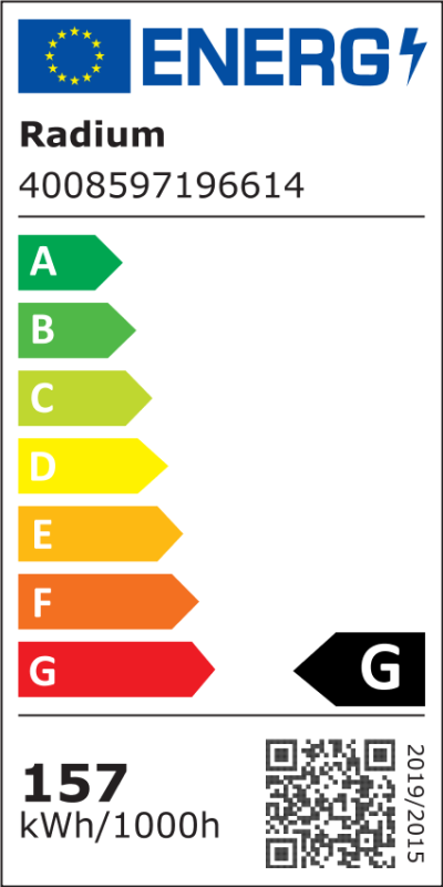 Energielabel - Metal halide lamp with quartz burner , HRI-TS 150W/NDL/230/XLN/RX7S