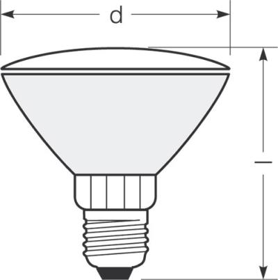 Zeichnung - Halogen reflector lamp , PAR30 75W/230/SP/E27