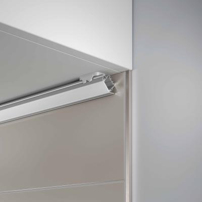 Produktbild - Aluminiumprofile grey and Cover frosted, SET SMALL CORNER F 23/23 GREY 1M