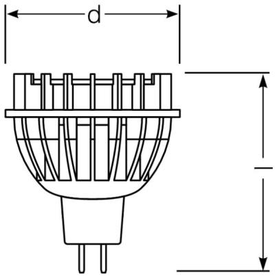 Zeichnung - LED Star 12V-RetroFit , RL MR16 50 DIM 8,2W/12/WFL/840/GU5.3