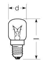 Zeichnung - Lampe tube, claire, T 10W/240/C/E14