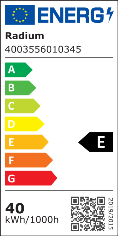 Energielabel - LED Essence Strip 1000, 40W 940/24V 5M