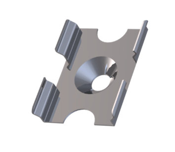 Produktbild - Clip de montage pour profil M, Bracket métal MEDIUM