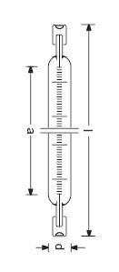Zeichnung - Ralotherm Infrarotstrahler R7s, ITT 700W 235V-0170 K R7S