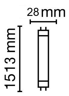 Zeichnung - LED Star Tube High Efficiency, RL-T8 58 840/G13 EM
