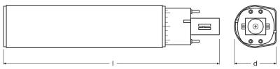 Zeichnung - LED EssenceDuo/E - Retrofit pour Ralux Duo/E, RL-DUO/E26 840/G24Q