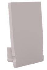 Embout pour profil + couvercle S, Endcap SMALL profil en U 17.3/24,7 gris