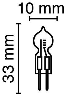 Zeichnung - Niedervolt-Halogenlampe , RJL 14W/12/SKY/IRC/G4