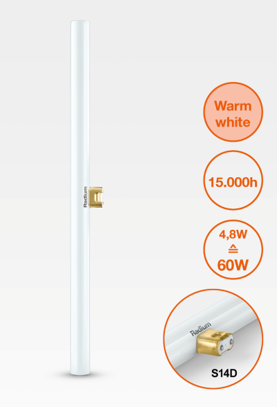 Produktbild - LED linear lamp, opal, RL-RAL1 60 4,8W/230/O/827 S14D