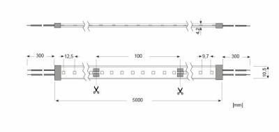 Zeichnung - LED Essence Strip 1400 waterproof, 60W 940/24V/IP66 5M