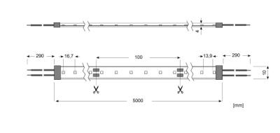 Zeichnung - LED Flex 900 protected, RLP-FX 900 40W/840/5M/IP65