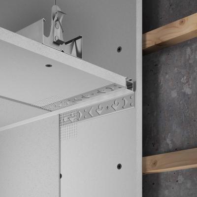 Produktbild - Profilé aluminium gris et revêtement mat, SET SMALL CORNER DC F 38/36 GREY 2M