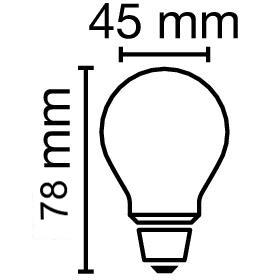 Zeichnung - LED Essence Tropfenform, Filament, RL-D60 6,5W/230/827/C/E14
