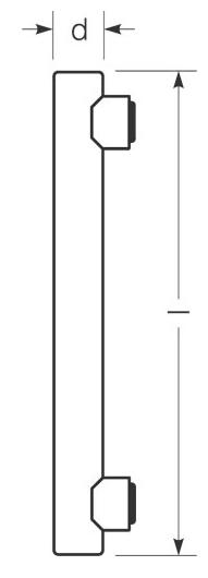 Zeichnung - LED linear lamp, opal, RL-RAL2 120 DIM 9,9W/230/827/O/S14S