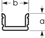 Zeichnung - Aluminium profil de U pour bandes LED, TRACK-U 14,6/9,2/T14I