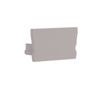 Embout pour profil + couvercle S, Endcap SMALL Profil en U plat 17.3/9.6