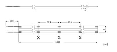 Zeichnung - LED Star Strip 1000 ZeroPitch, LED STRIP 1000ZP S 940/24V 5M