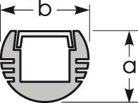 Zeichnung - Aluminium profile for LED stripe, TRACK-O 15,8/18,5/T13I