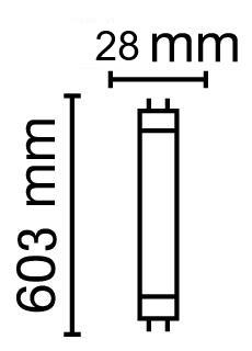 Zeichnung - LED Star Tube High Efficiency, RL-T8 18 865/G13 EM