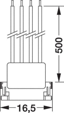 Zeichnung - Power input, 4-pole, LF-4PIN FLEX