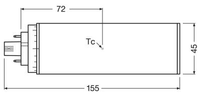 Zeichnung - LED EssenceTrio/E - Retrofit pour Ralux Trio/E, RL-TRIO/E32 840/GX24Q-3 UN