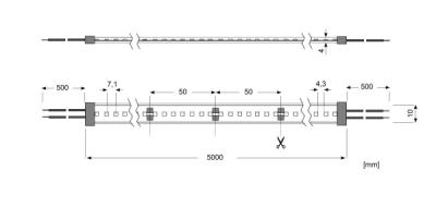 Zeichnung - LED Star Strip 1900 Waterproof, LED STRIP 1900 S 827/24V/IP67 5M