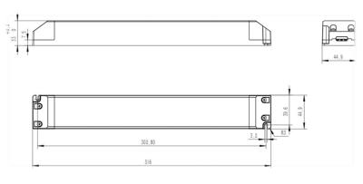 Zeichnung - Appareillage de commande de bande LED, DRIVER 120W DC 24V